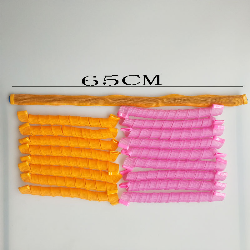 65CM18根魔法卷螺旋卷发器梨花卷塑料卷发筒自动卷发棒睡眠卷发杠