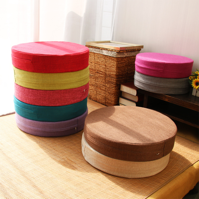 Manufactor Direct selling Foreign trade The original single- Solid Modern simplicity Fabric art Flax Futon Tatami Seat cushion Windows