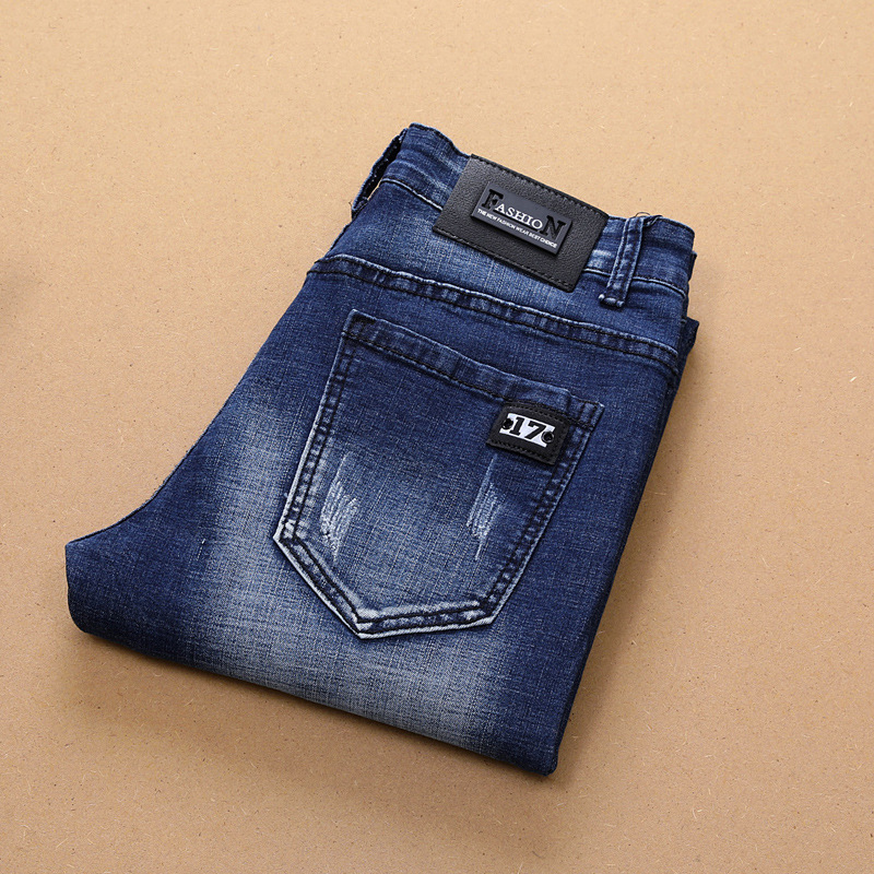 Jeans da uomo, pantaloni slim fit da uomo, elastici, alla moda e di tendenza_voghion.com