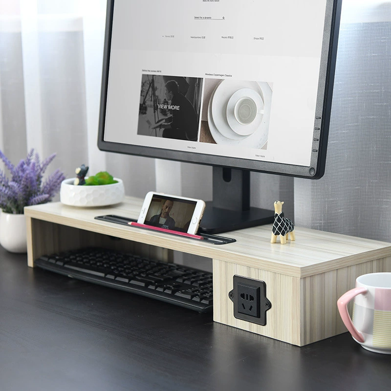 1 производитель] Современный простой экран дисплея компьютера, повышающий стойку, базовый рабочий настольный стеллаж для хранения клавиатуры