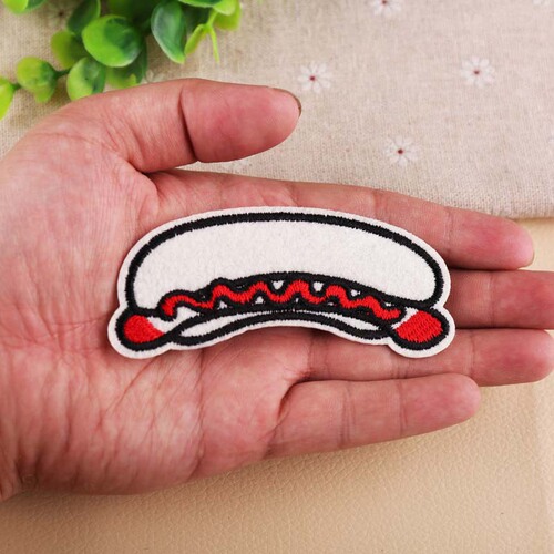 Yixiu embroidery cloth stickers computer embroidery stamps exquisite DIY sushi hot dog shrimp rice clothes decoration patch stickers