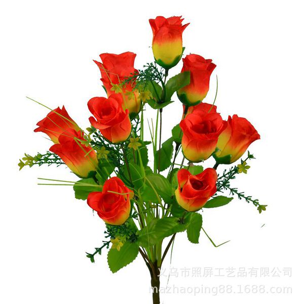 12 spring bud artificial flower manufacturers wholesale roses rose…