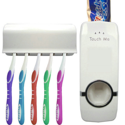 Korean fully automatic toothpaste squeezer set touch me toothpaste squeezer five-position toothbrush holder English packaging