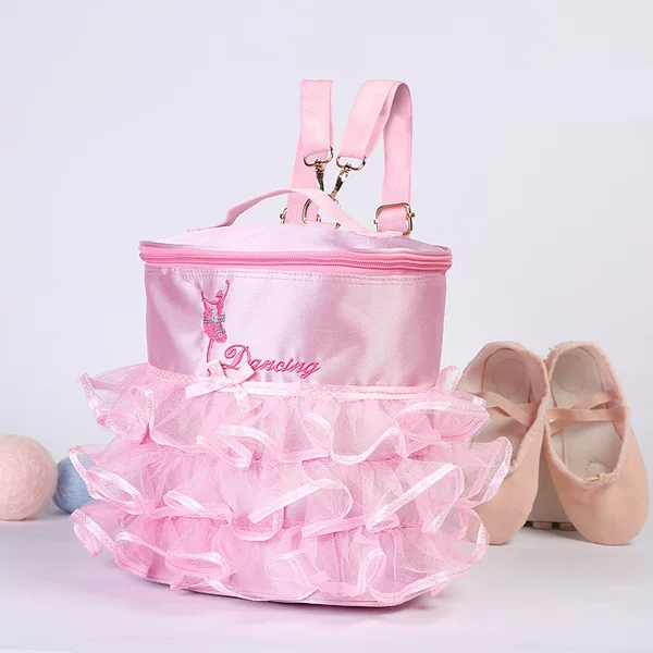 Children's lace dance bag new girls ballet bag metal buckle shoulder bag cute dance bag wholesale