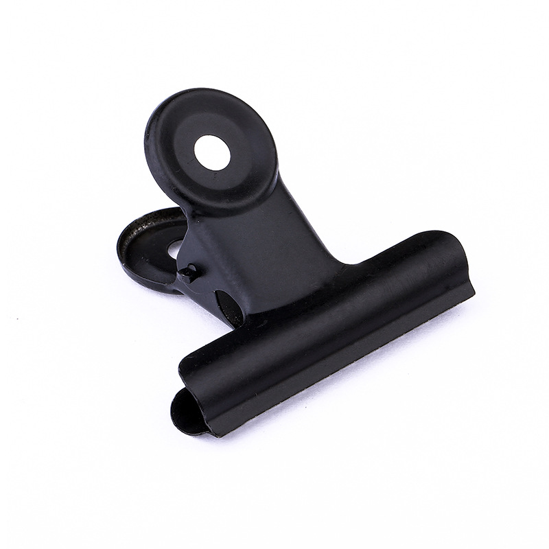 Zhiusted en stock suministro de clip de metal negro Oficina clip de hierro multi-tamaño 22mm clip de boleto de pintura