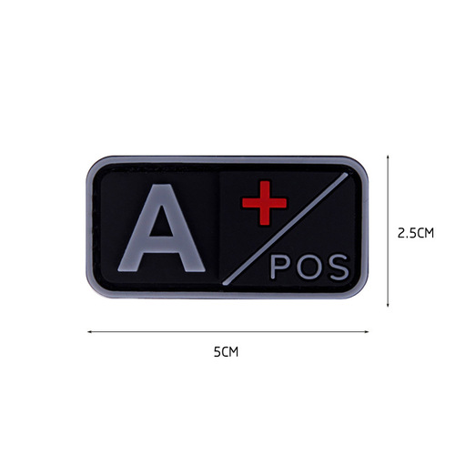 New blood type stamp armband A- B- AB- O-Velcro stamp PVC blood type bag sticker hat sticker