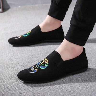 Mocasines sociales de los hombres de la mano rápida mental de los hombres zapatos de los hombres populares estilo coreano de moda Zapatos de tela británicos zapatos casuales de los hombres