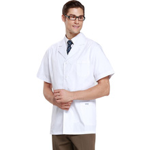 菲鱼儿夏季男式短袖医生服短款白大褂医院口腔实验服药店工作服厂