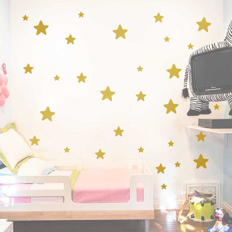 Amazon stars INS wall stickers bedroom living room children's room background wall stickers 100 vinyl removable