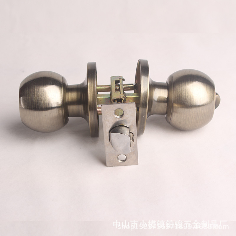 Qinggu cerradura de la puerta de entrada cerradura de tres barras dormitorio cerradura de la bola de acero inoxidable canal de bloqueo de tres barras baño cerradura de la bola
