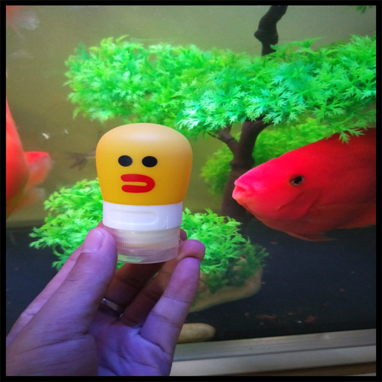 Viajes cosméticos de silicona sub-botella traje de Champú gel de ducha lavado de silicona de dibujos animados botella vacía suministro de la fábrica