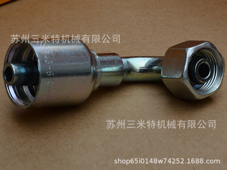 PARKER美国派克 1CF43-10-5扣压式软管接头 液压进口接头90度弯头