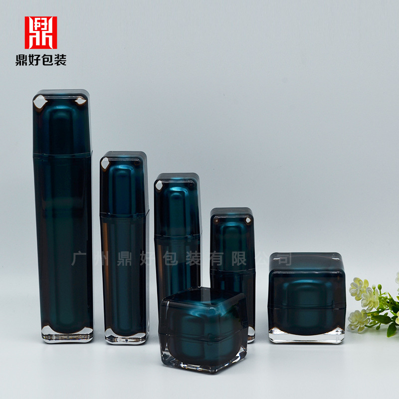 厂家供应新款亚克力30g50g高档圆角四方系列男士化妆品面霜瓶