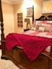 Chenille Blanket - Red