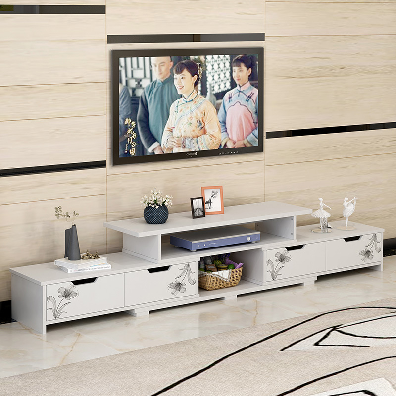 Directo de fábrica simple moderno TV gabinete multifuncional sala de estar TV gabinete retráctil pequeño apartamento gabinete