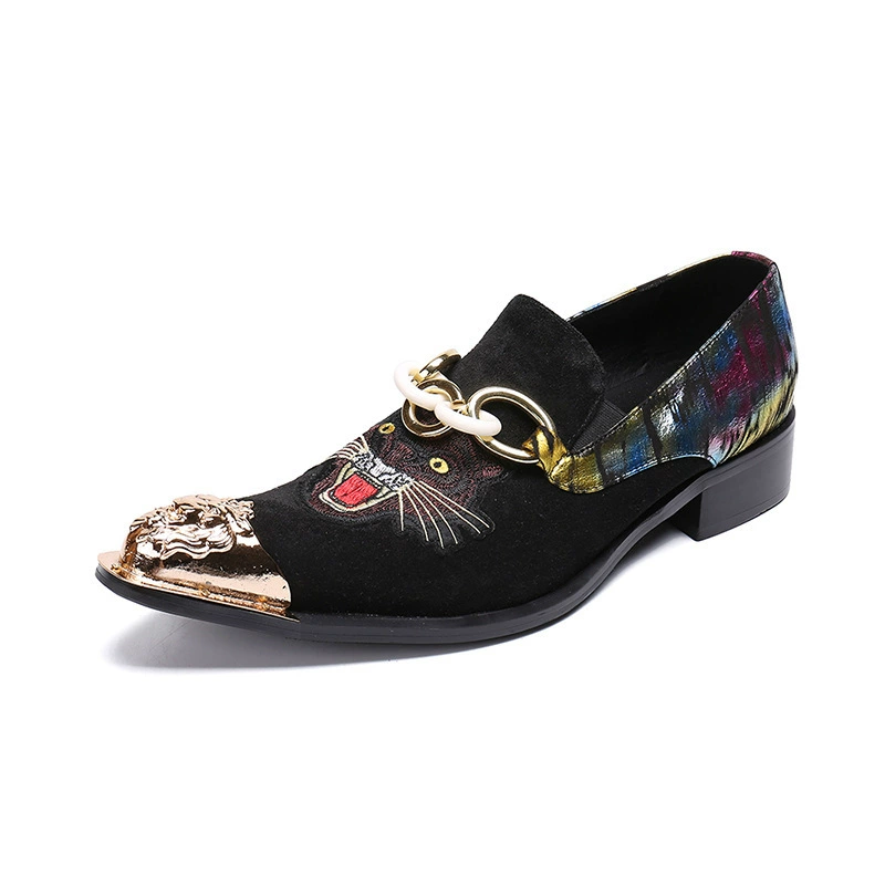 Весенняя модная мужская обувь в Корейском стиле для стилиста с острым носком, модная деловая Мужская официальная кожаная обувь на шнуровке из британской натуральной кожи