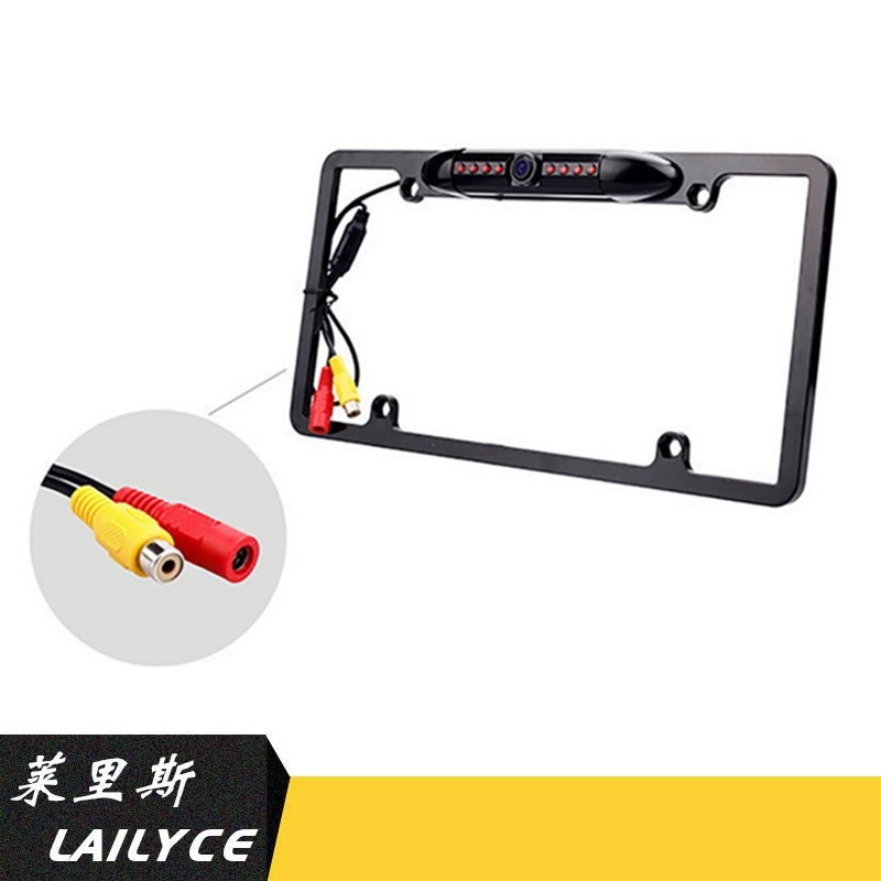 Рамка американского номерного знака камера Металлическая Автомобильная камера заднего вида черная