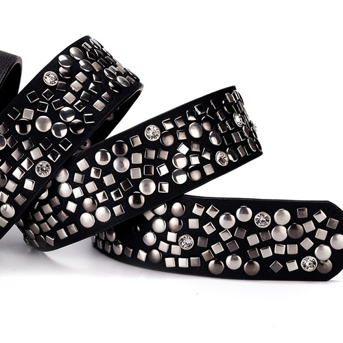 New women's belt Korean style fashion rivet inlaid formal suit pants decorative belt fashion casual trend
