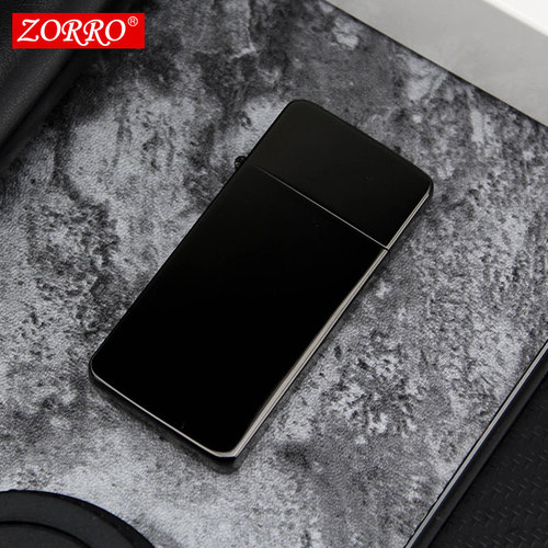 zorro brass kerosene windproof lighter personalized creative ultra-thin lighter classic kerosene machine deep carving