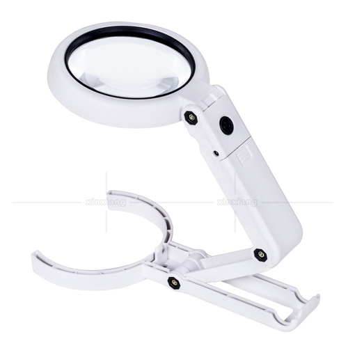 11 times 5 times handheld desktop foldable LED lamp for reading, reading, maintenance, appraisal, collection of jewelry and antiques magnifying glass