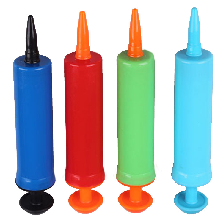 便携式气球打气筒16.8cm手动气球充气筒手推式双向打气筒气球配件