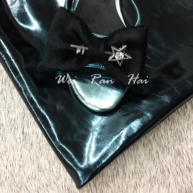 头层牛皮贴膜绿色复古金属色自然摔纹箱包鞋面用皮