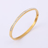 Advanced accessory stainless steel, bracelet, high-quality style, diamond encrusted, wholesale