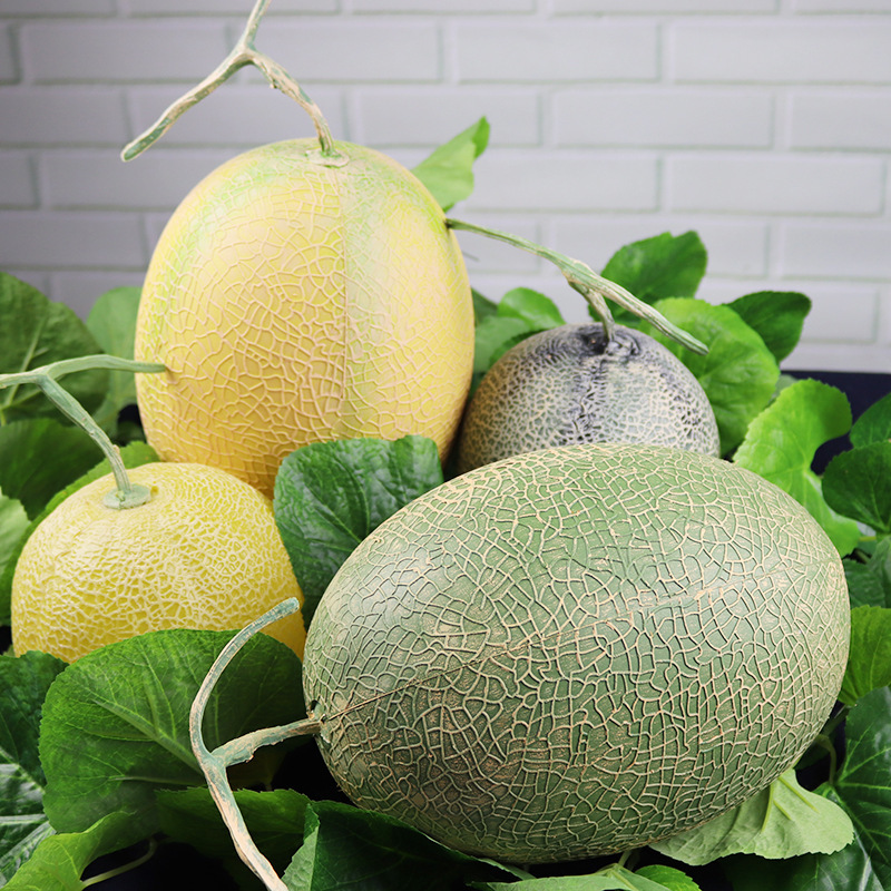 Simulated Cantaloupe Fake Fruit Apple Banana Watermelon Lemon Orange Durian Dragon Fruit Model Photography Props