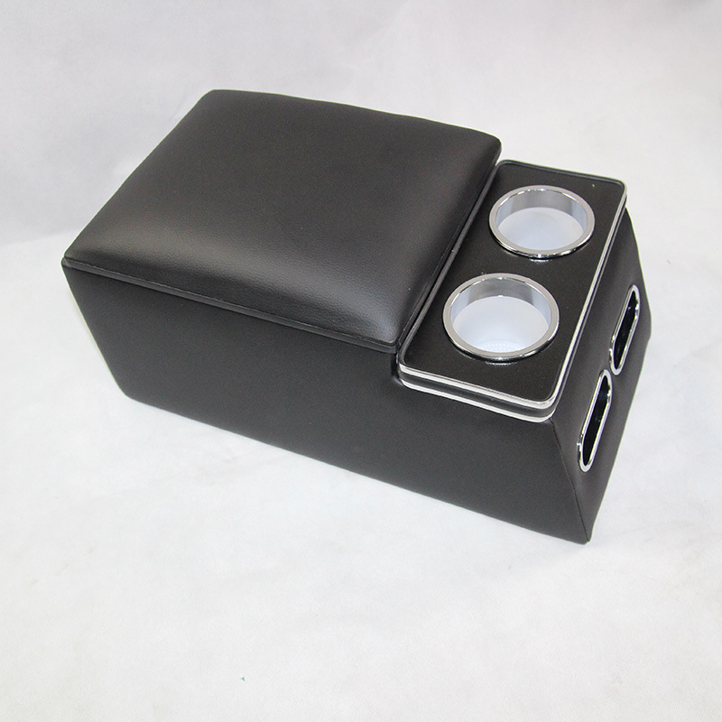 Universal Portable: Tongyongxing Armrest box - black-with-red-line-peach-wood-finish
