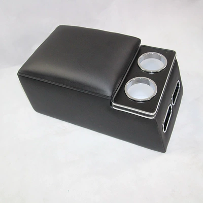 Car rear armrest box: Armrest box - classic-black-without-lights