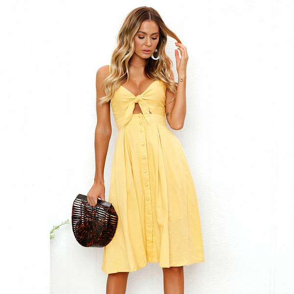 sexy fashionable dress with bow