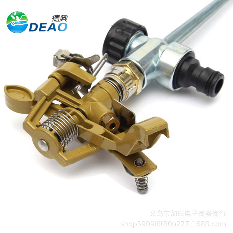 Aspersor de césped rociador giratorio de 360 grados Jardín de aleación de zinc rociador de brazo de balancín agrícola de enfriamiento automático