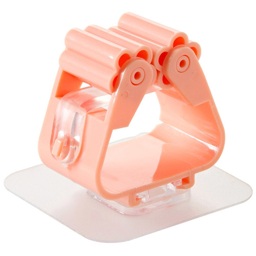 T punch-free mop holder bathroom mop hook bathroom multi-purpose sticky hook broom hanger card holder mop clip
