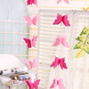 Factory direct supply of colorful butterfly paper pulling flower paper skewers shop window hanging decoration wedding wedding wedding word bowlla flowers