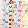 Factory direct supply of colorful butterfly paper pulling flower paper skewers shop window hanging decoration wedding wedding wedding word bowlla flowers