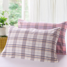 金号枕巾纯棉a类新疆棉双层格子枕巾80*52cm纱布厂家