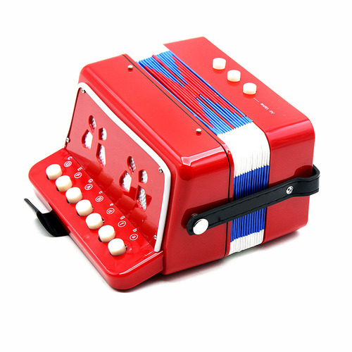 Children's 7-key bass accordion educational toys musical instruments cross-border street stall wholesale dropshipping