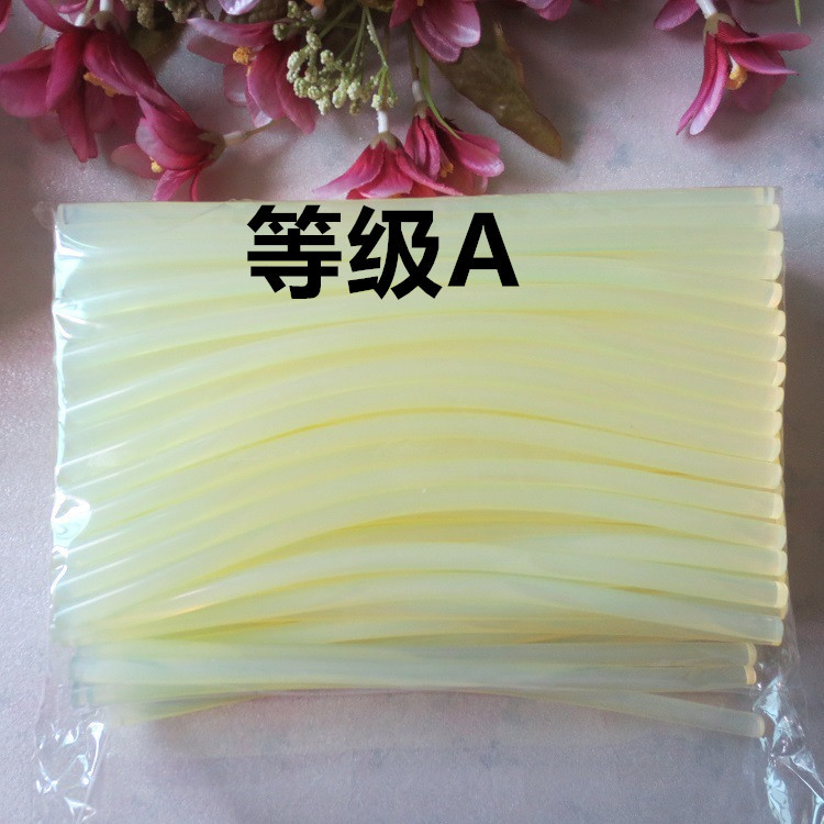 热溶胶条黄色透明热熔胶棒固定居家DIY饰品发饰材料20cm 高粘A