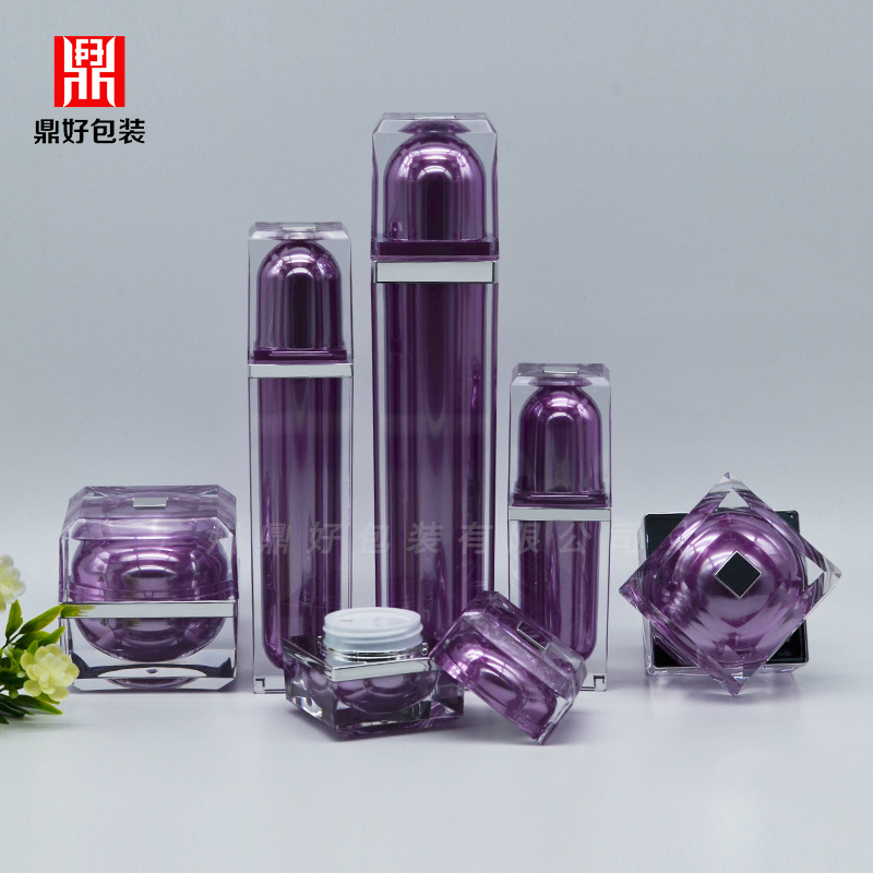 新款四方亚克力30ml60ml120ml化妆品乳液瓶喷雾爽肤水精华分装瓶