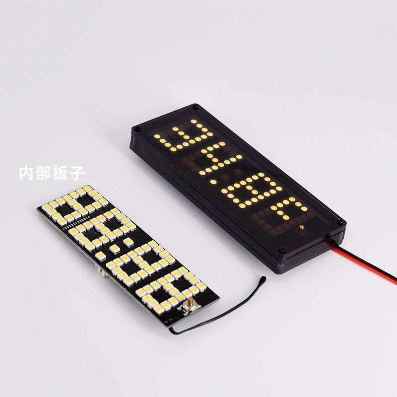 Светодиодные точечно-матричные часы Автомобильный термометр измерение напряжения батареи rx8025 Высокая Точность синхронизации IC DIY установка