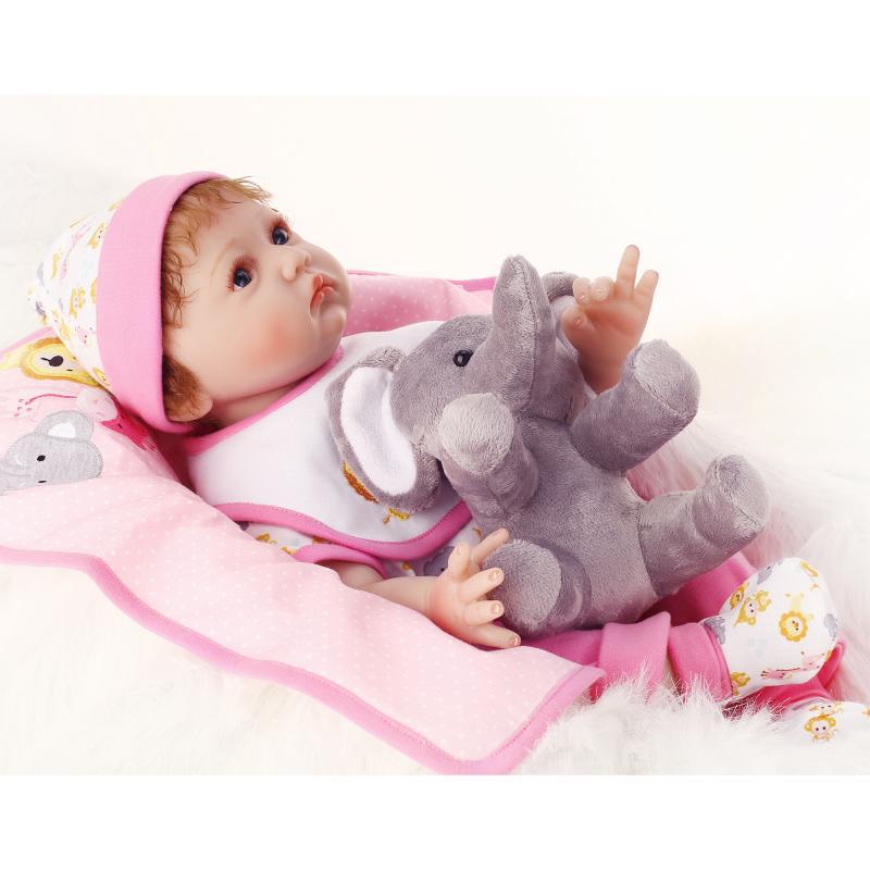 Simulación de bebé de goma suave bebé lindo muñeca realista padre-hijo educación temprana jugar casa juguete regalo