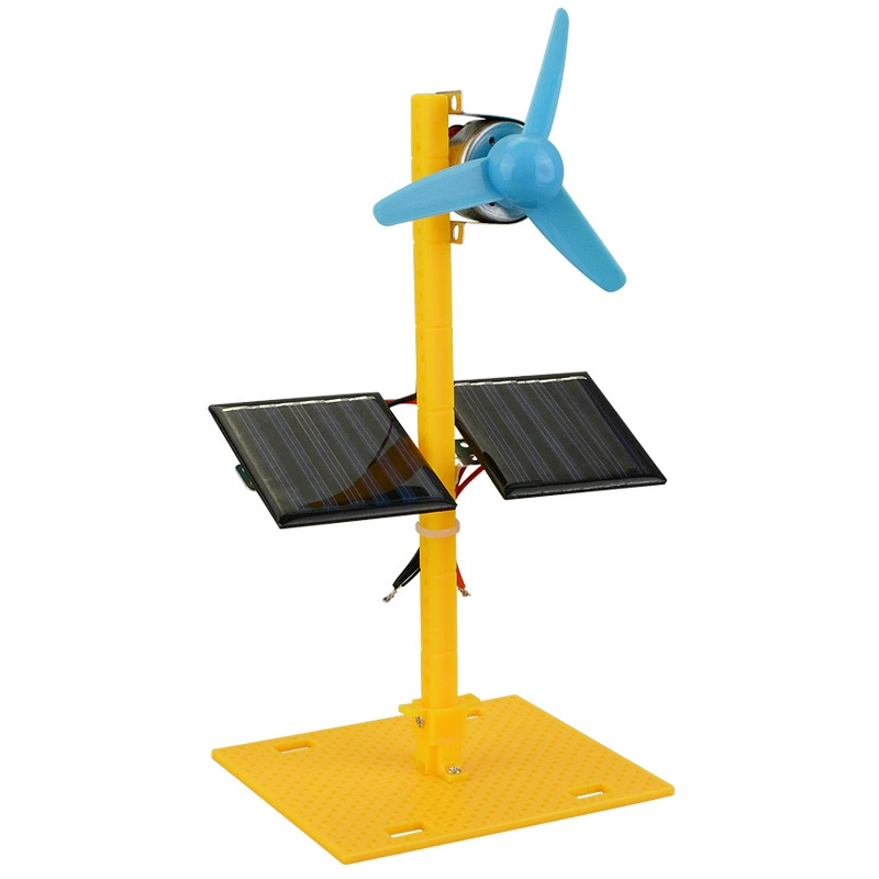 Air fan solar-powered for elementary school students, board game for experiments, handmade, mini experiment, science