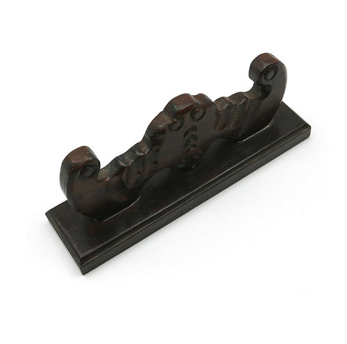 Manufacturer wholesale black catalpa wood Wuzhishan pen holder four treasures of study accessories wooden pen holder