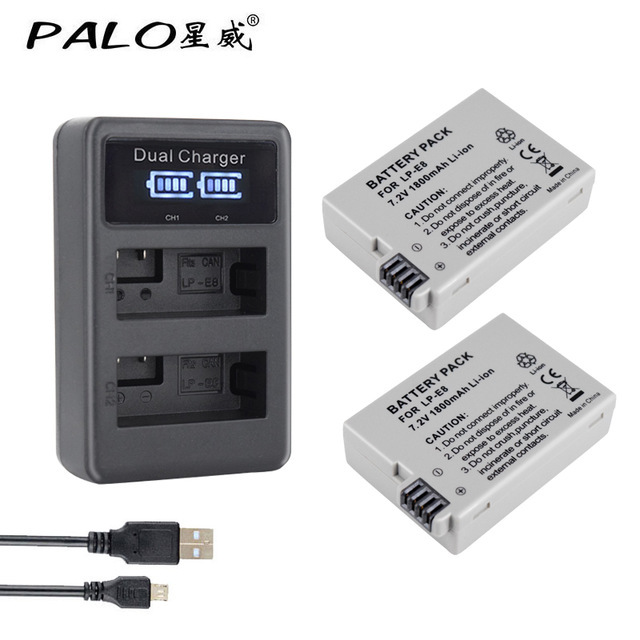 Hot sale LP-E8 camera battery charger set EOS 550D 600D 650D 700D lithium battery