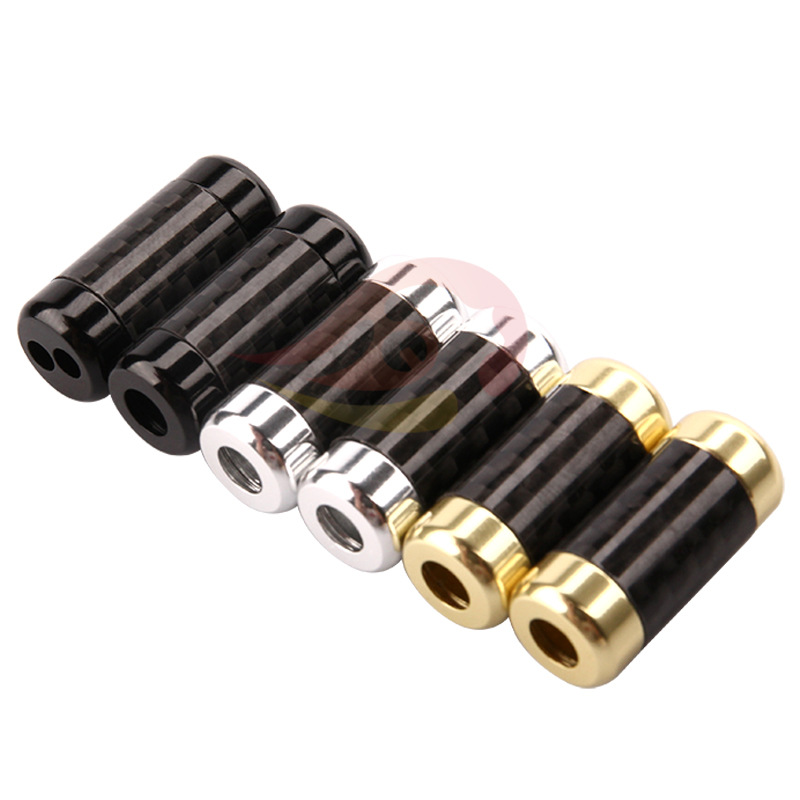 倾音坊大号碳纤分线器 碳纤单孔5mm双孔3mm耳机升级线用分线器