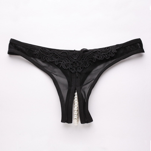 Pearl Massage Panties Real Temptation Sexy Open Crotch Pants T-Pants Sexy Underwear 2006