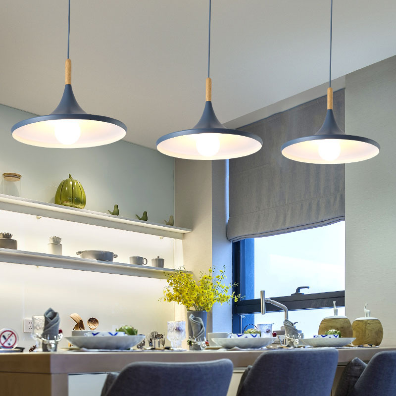 Araña nórdica americana retro ABC instrumento musical lámpara de aluminio restaurante bar lámpara de tres cabezas cafetería Hotel lámpara de ingeniería