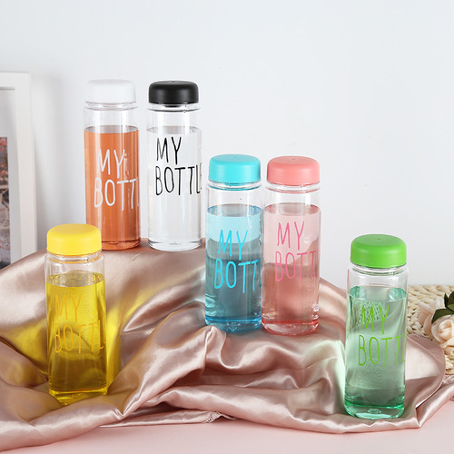 Wholesale transparent mybottle plastic cups, lemonade cups, milk tea cups, juice drink cups with logo printing available.