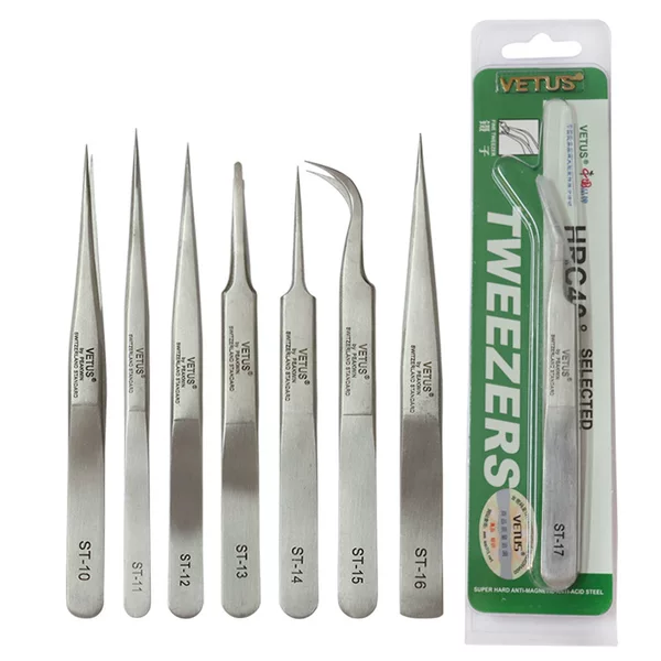 VETUS genuine goods stainless steel anti-static tweezers grafting eyelash high precision clip eyebrow eyelash tool