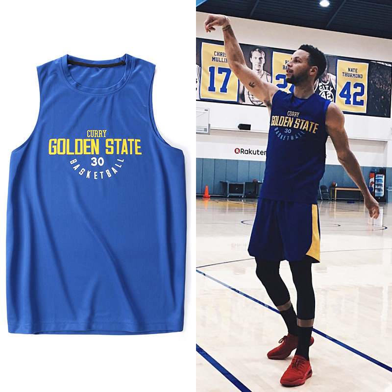 Curry James Warriors Curry Sleeveless T-shirt Men's Basketball Sports Thin Outfit Vest